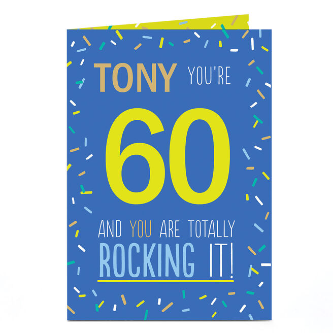 Personalised Birthday Card - You're Totally Rocking It, Editable Age