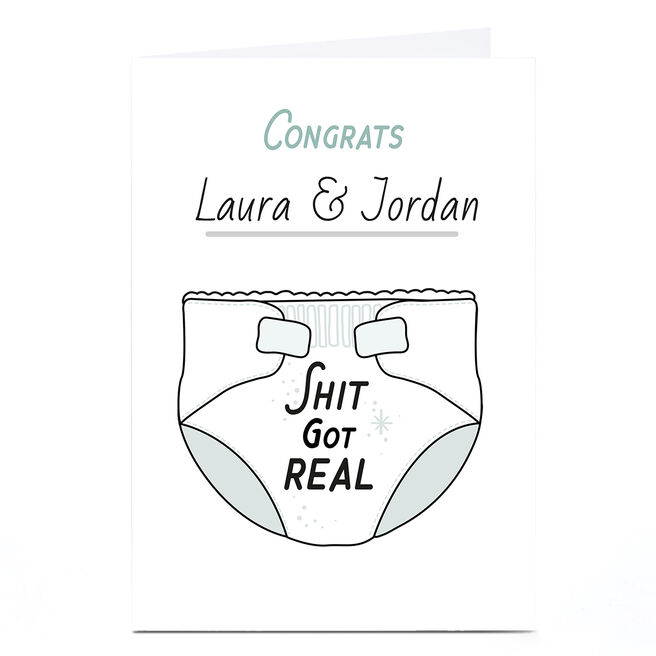 Personalised Card - New Baby - Congrats Humour