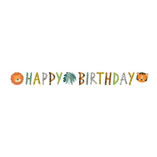 Get Wild Birthday Letter Banner 